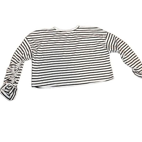 THURSDAYS OVERSIZED BLACK and White Crop Top Size Large - Picture 6 of 6